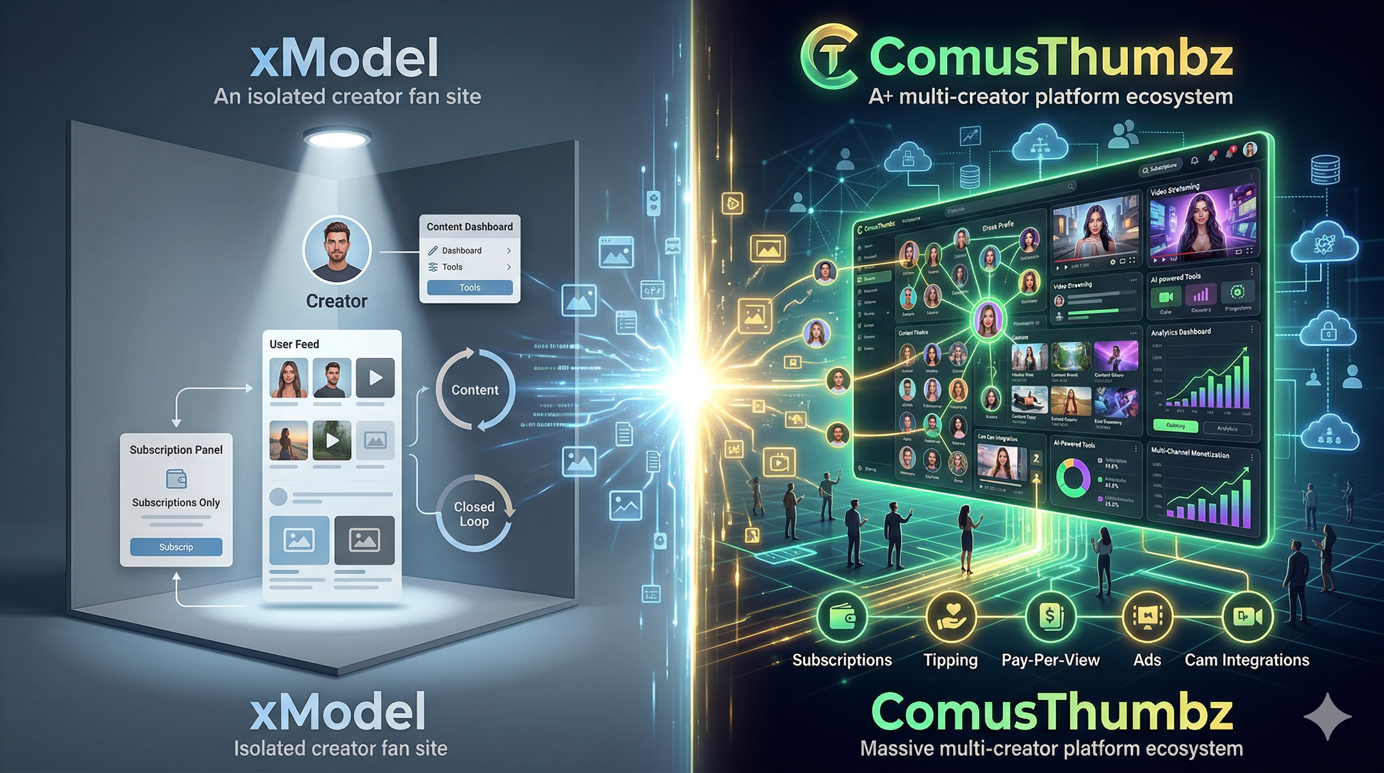 ComusThumbz vs xModel: Complete CMS vs Individual Creator Fan Site