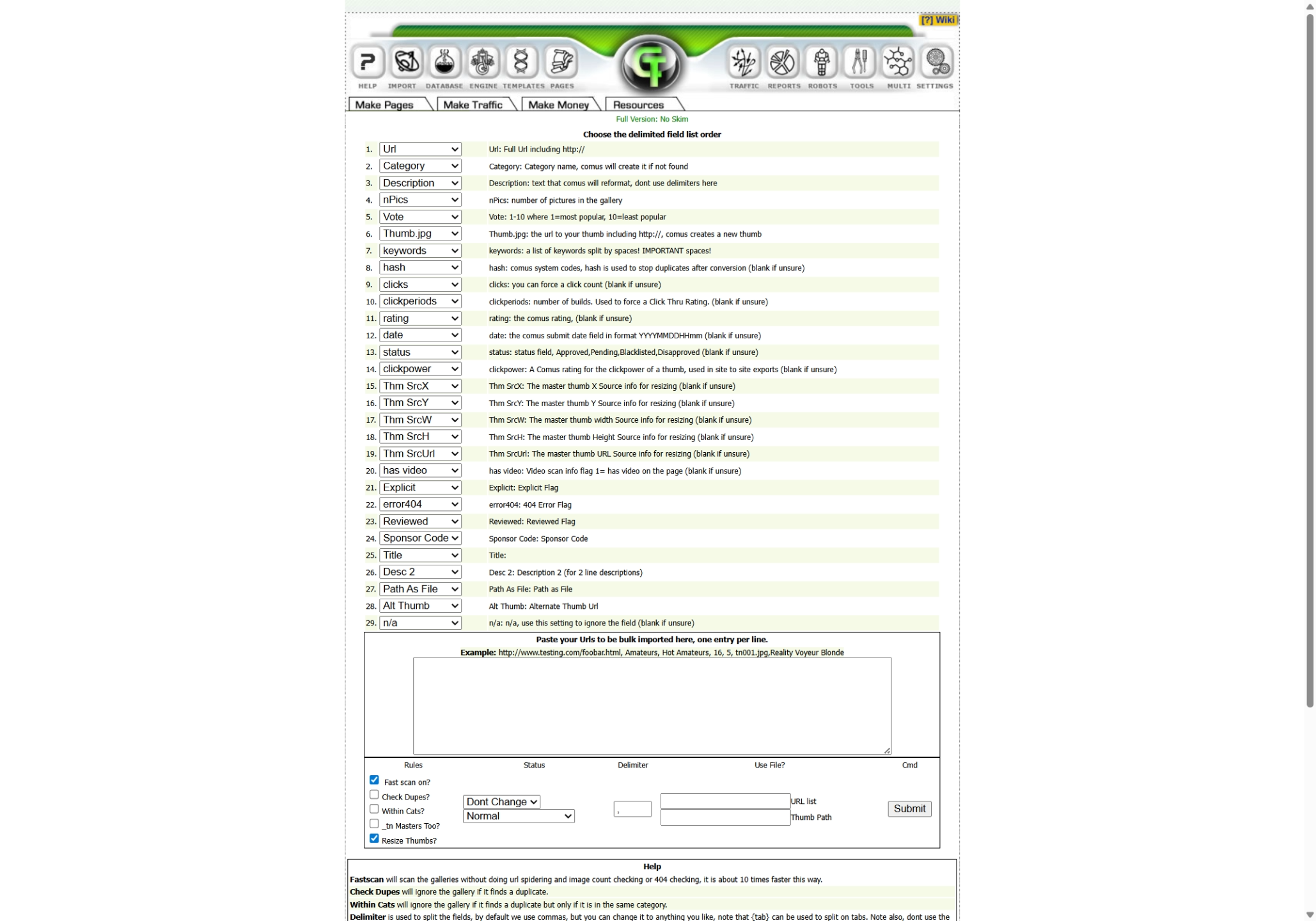 ComusThumbz Original Settings