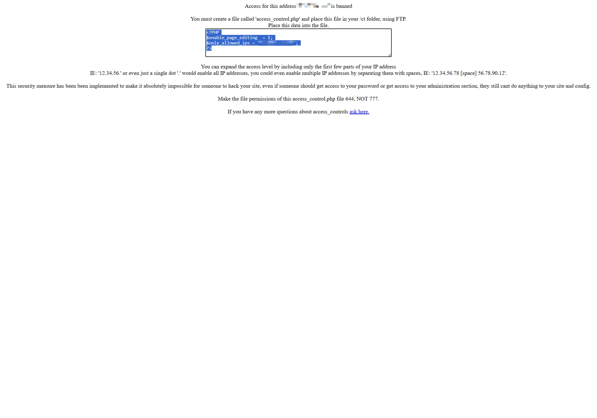 ComusThumbz Original Access Control