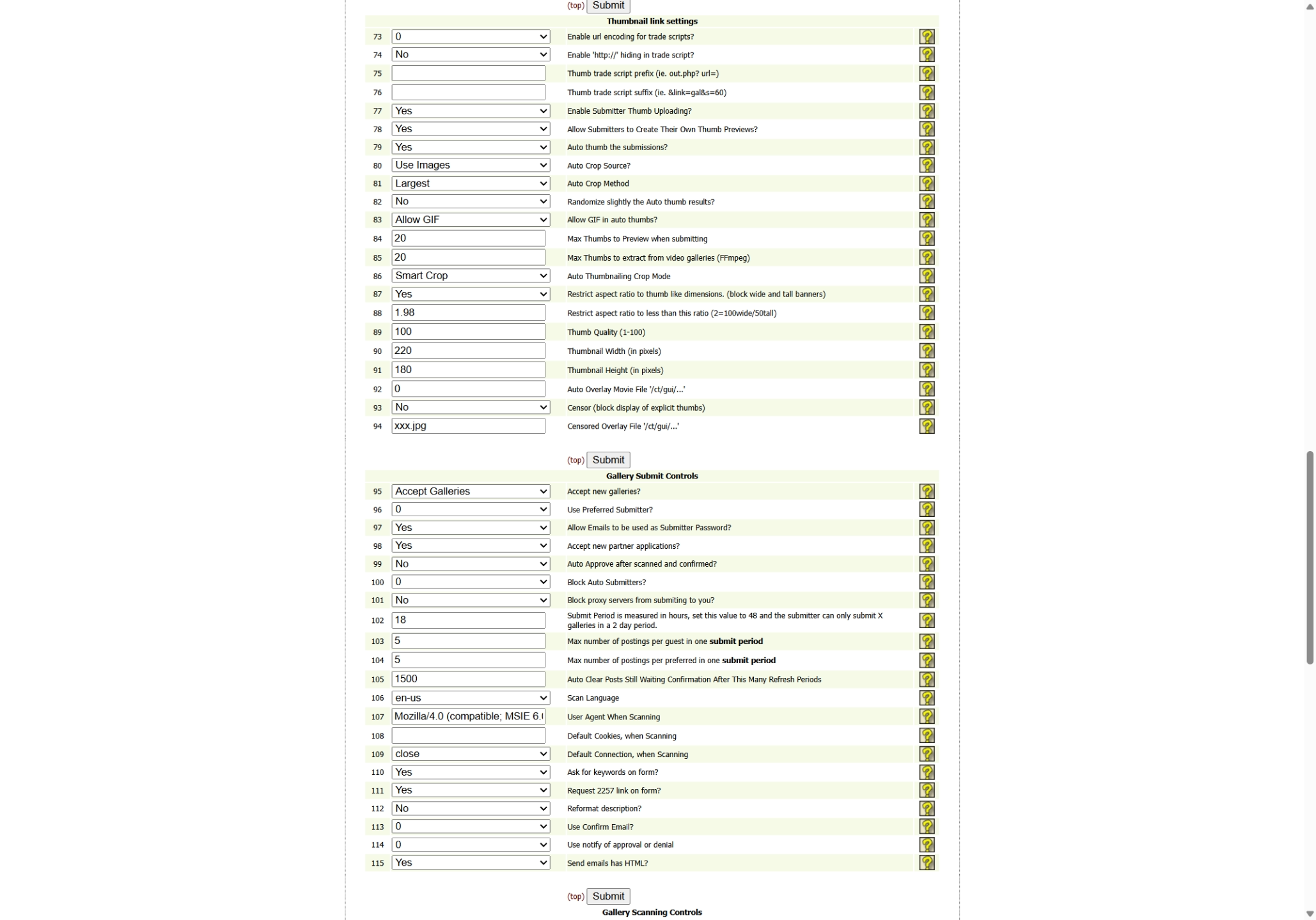 ComusThumbz Original Settings
