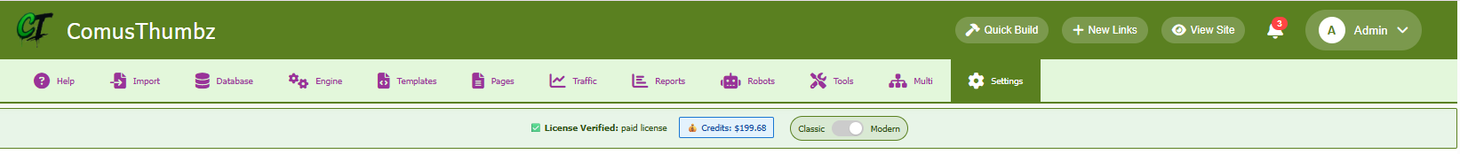 Navigation Interface Thumb