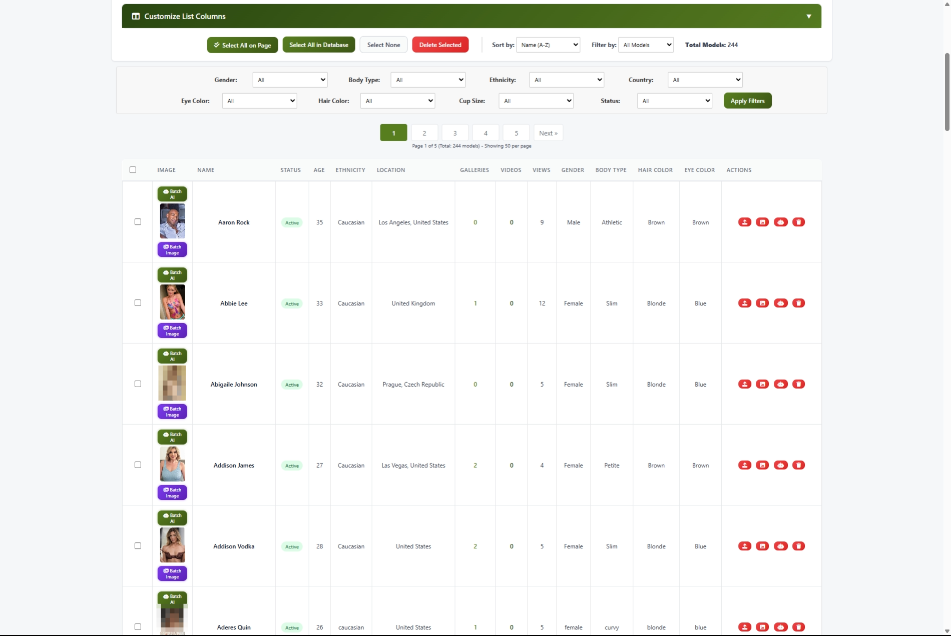 List View Model Management