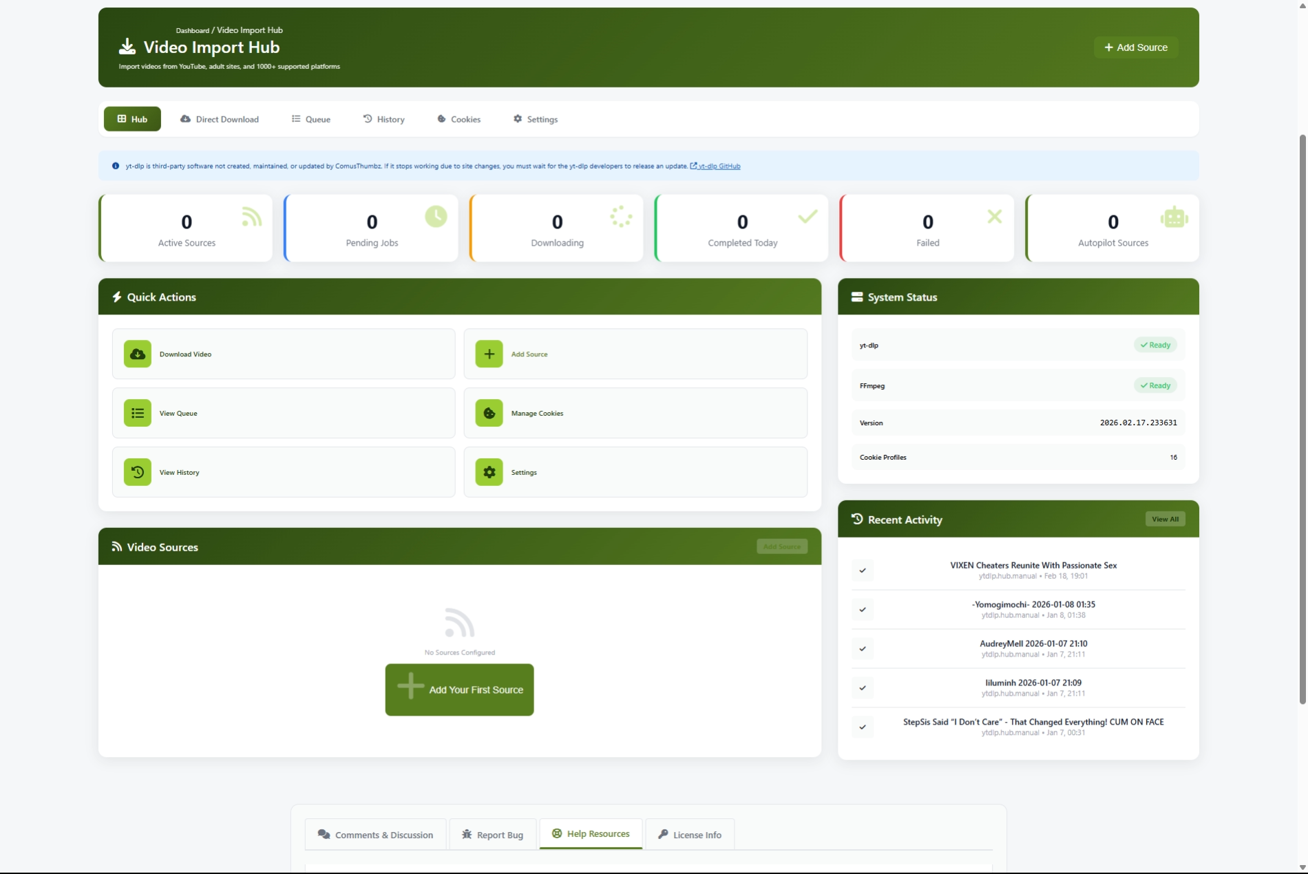 YT DLP Video Recorder